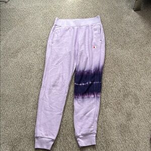 Champion Reverse Weave Purple Streak Dye Jogger Sweatpants